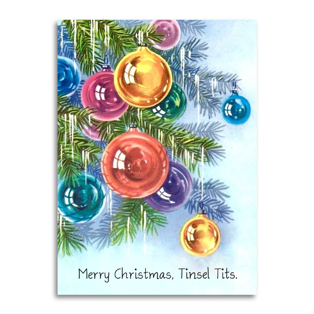 merry christmas tinsel tits