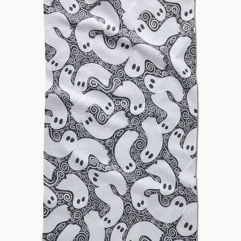 swirling ghosts tea towel