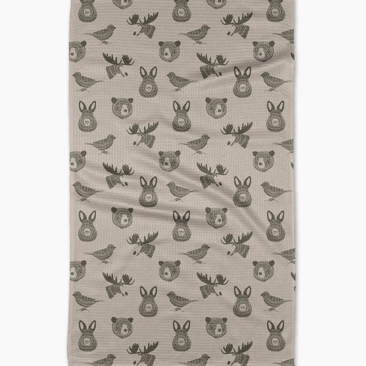 forest animals tea towel