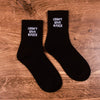idgaf {black} crew sock