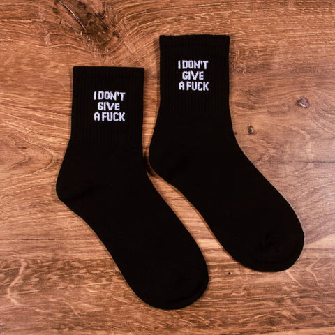 idgaf {black} crew sock