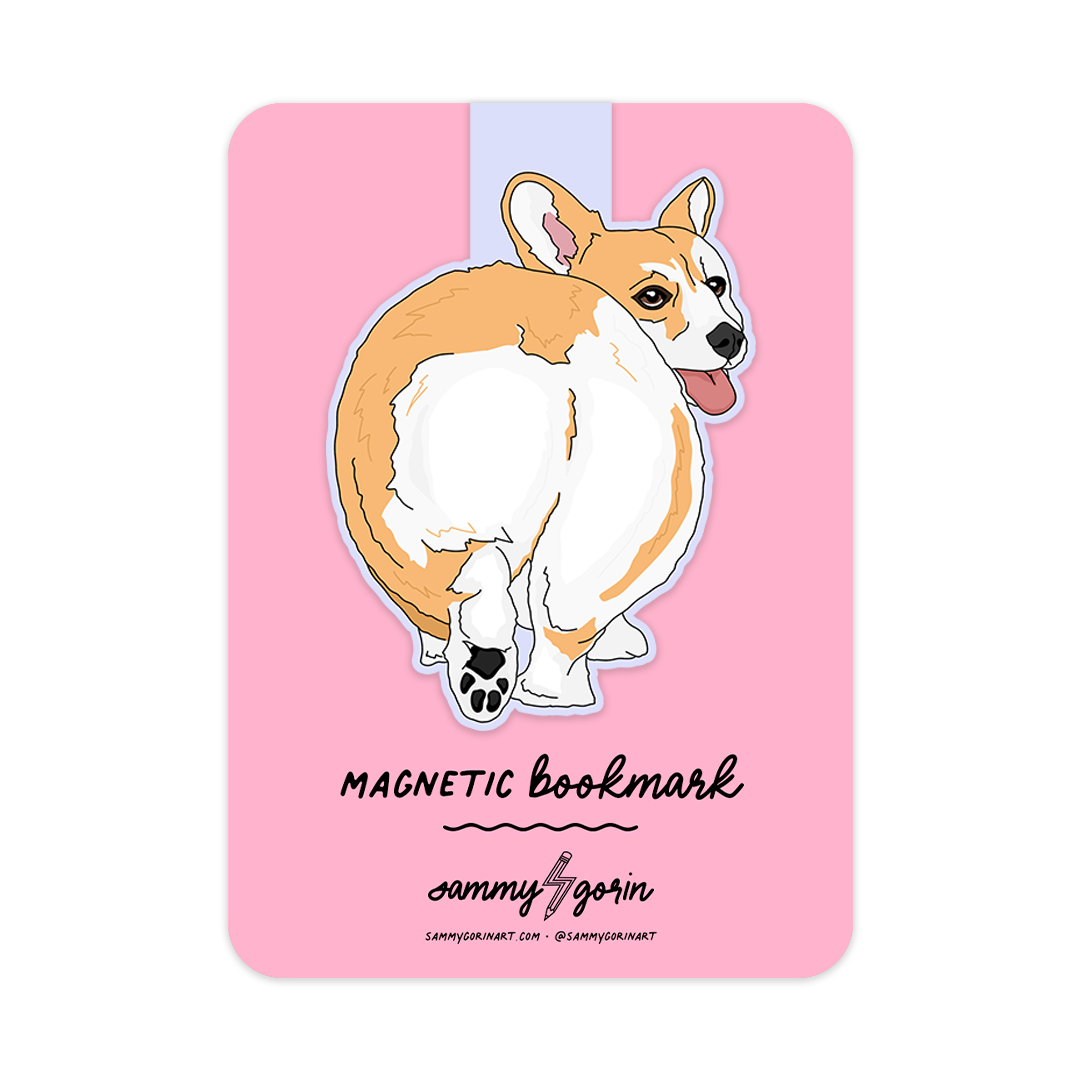 magnetic corgi butt bookmark