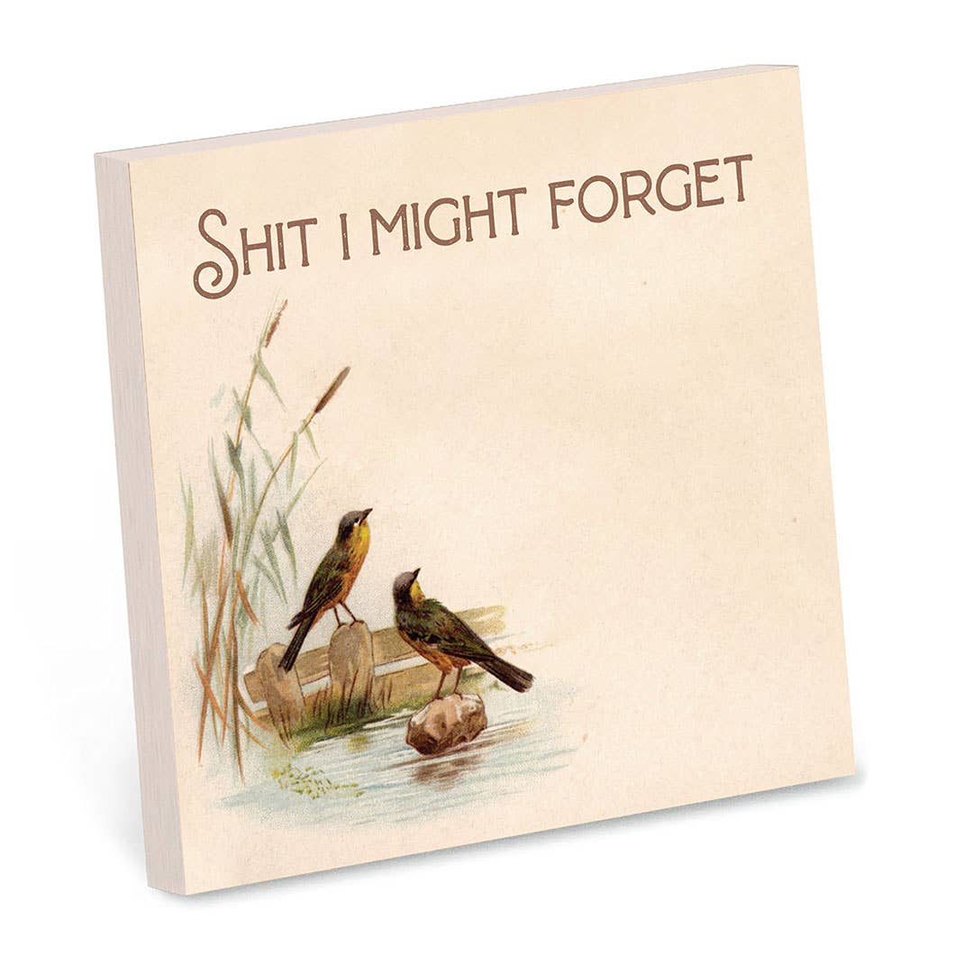 shit i might forget - funny sarcastic sticky notepad