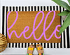 hello {hot pink} doormat