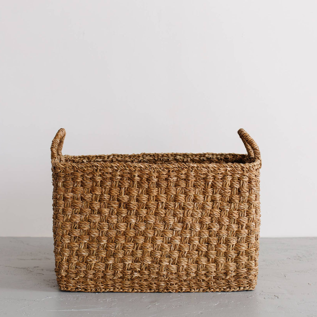 rectangular floor basket w/ handles