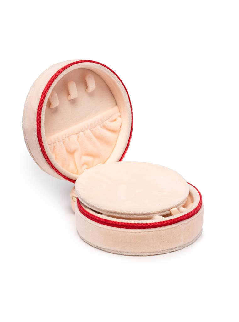cherry velvet travel case