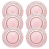 pink art deco crystal plates