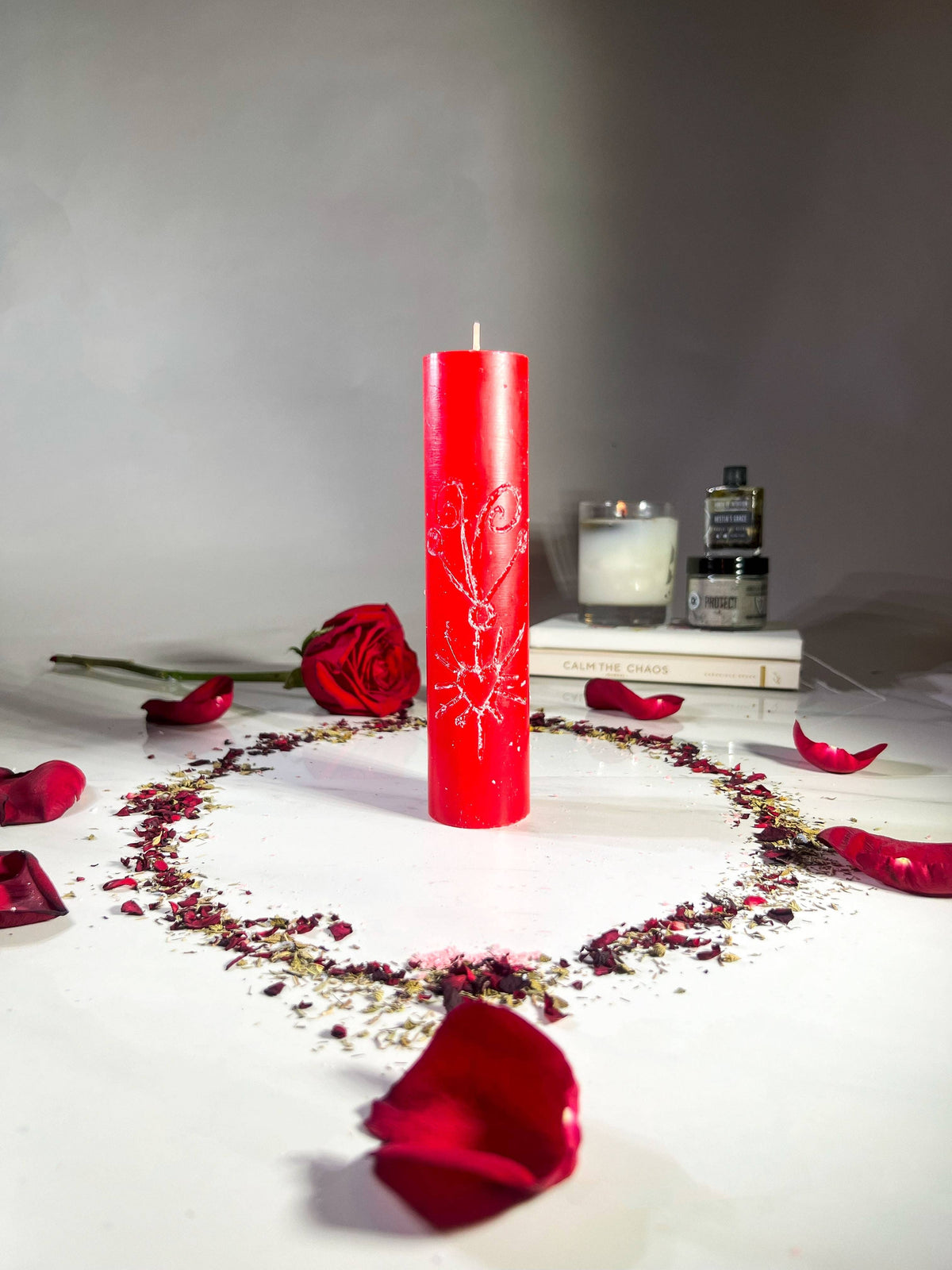 love red spellcasting Pillar Candle