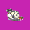 glitter snail {dottie rocket} sticker