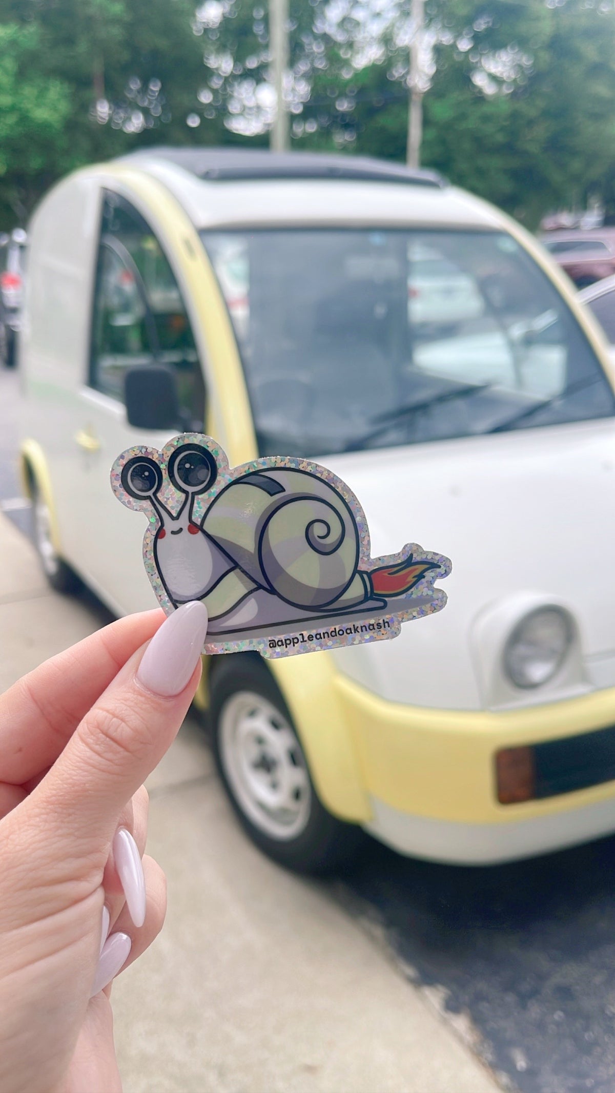 glitter snail {dottie rocket} sticker