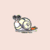 glitter snail {dottie rocket} sticker