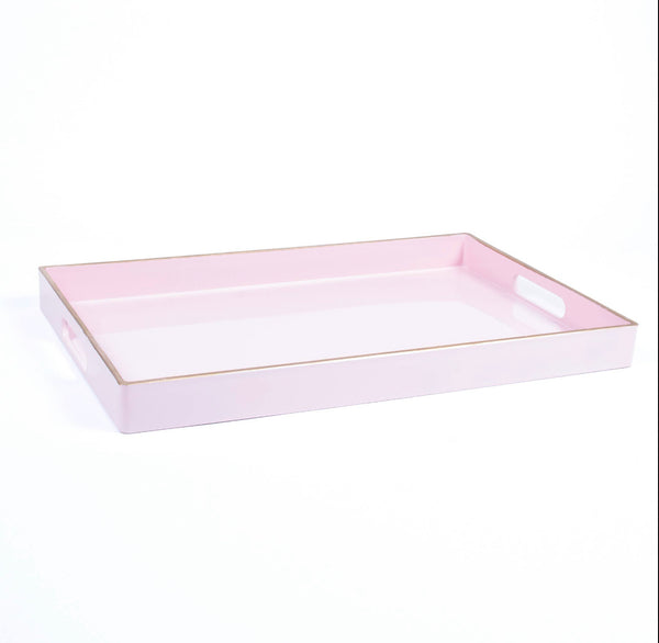 pink rectangle tray