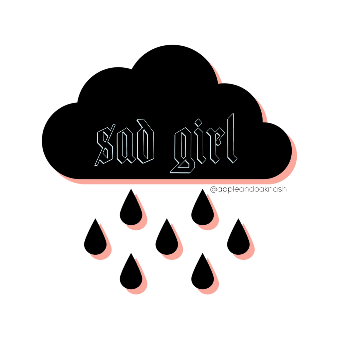 sad girl sticker