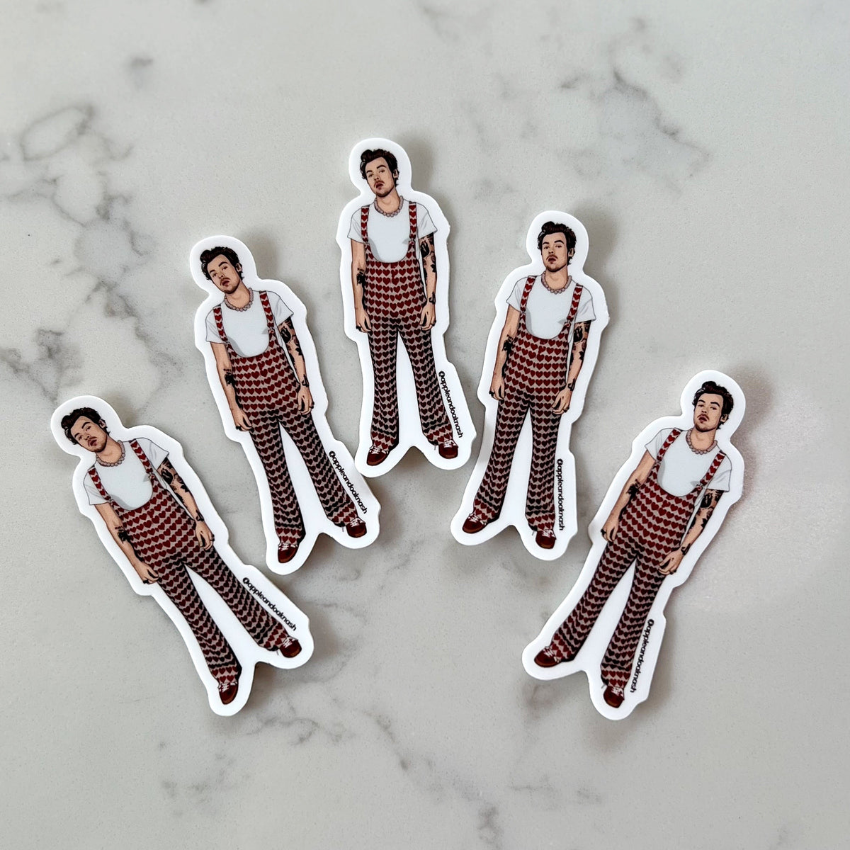 heart overalls harry sticker