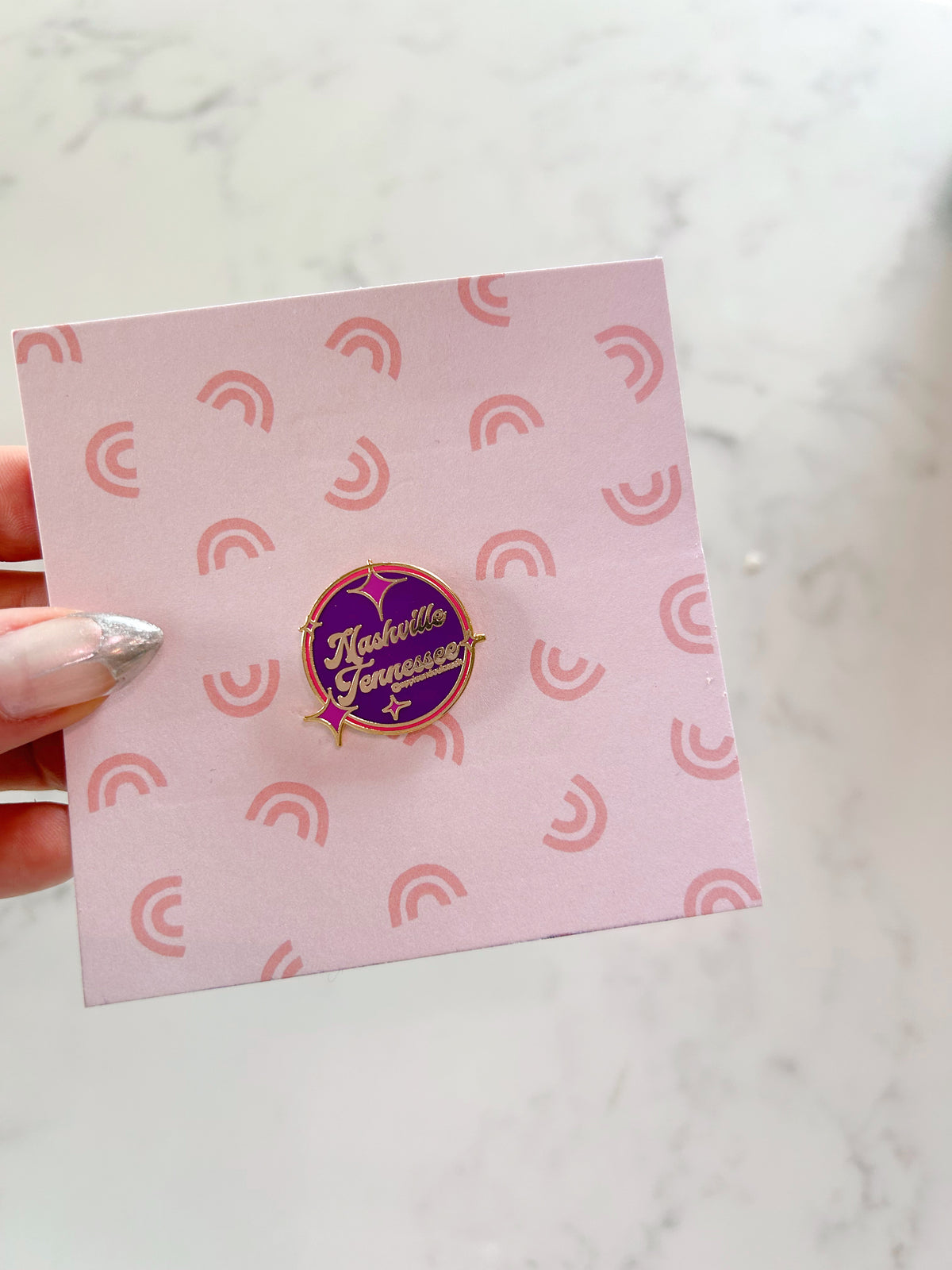 nashville disco pin {metal}