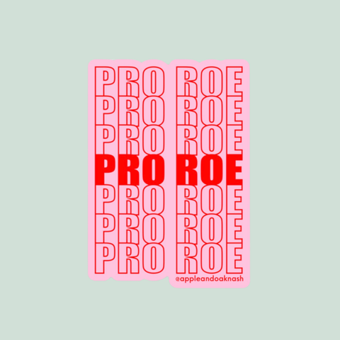 pro roe {grocery bag} sticker