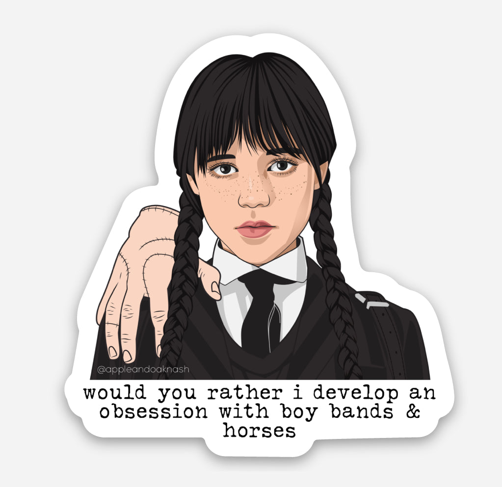 wednesday boy bands sticker
