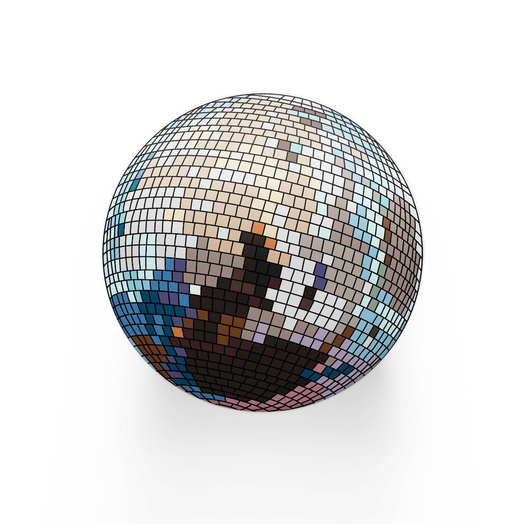 disco ball coaster {blue}