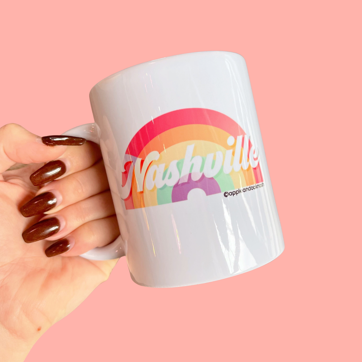 nashville rainbow mug
