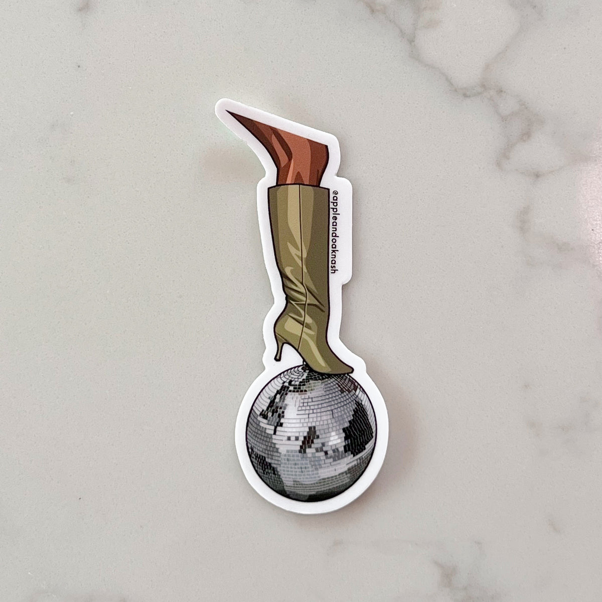 disco boot sticker