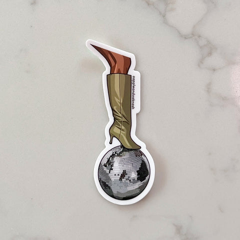 disco boot sticker