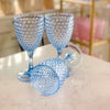 blue diamond cut {acrylic} wine glass
