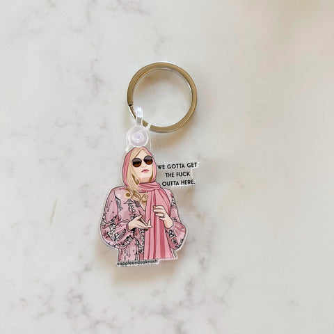 tanya get the f outta here key chain