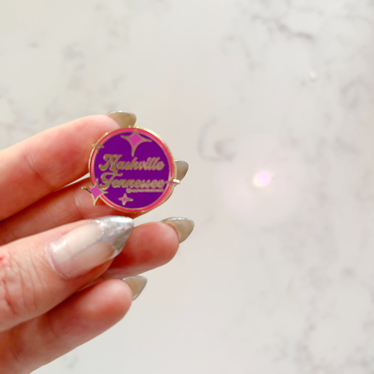 nashville disco pin {metal}