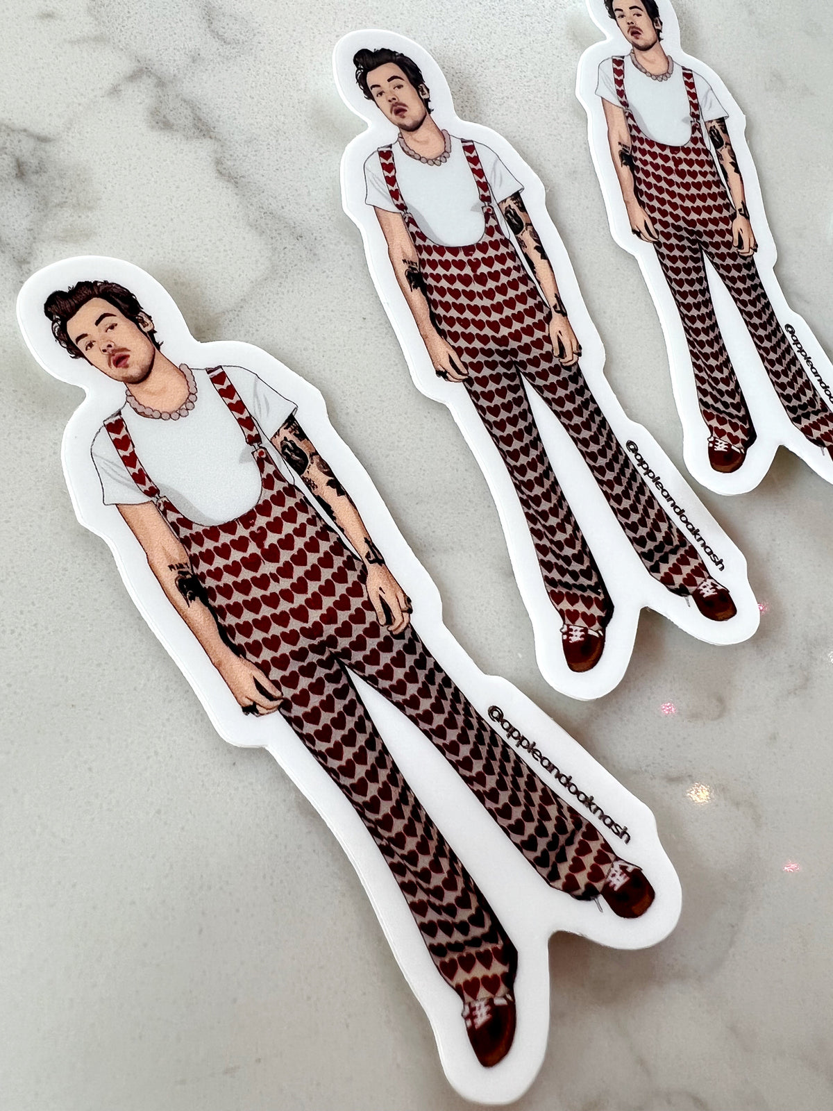 heart overalls harry sticker