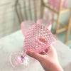 pink diamond cut {acrylic} wine glass