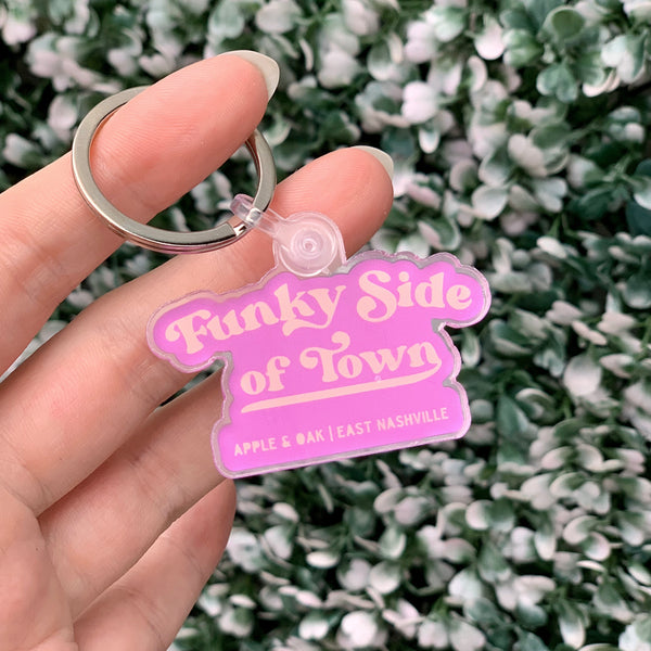 funky side of town keychain