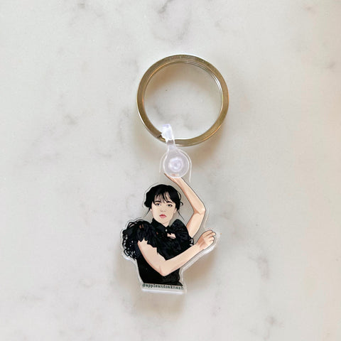 wednesday dancing key chain