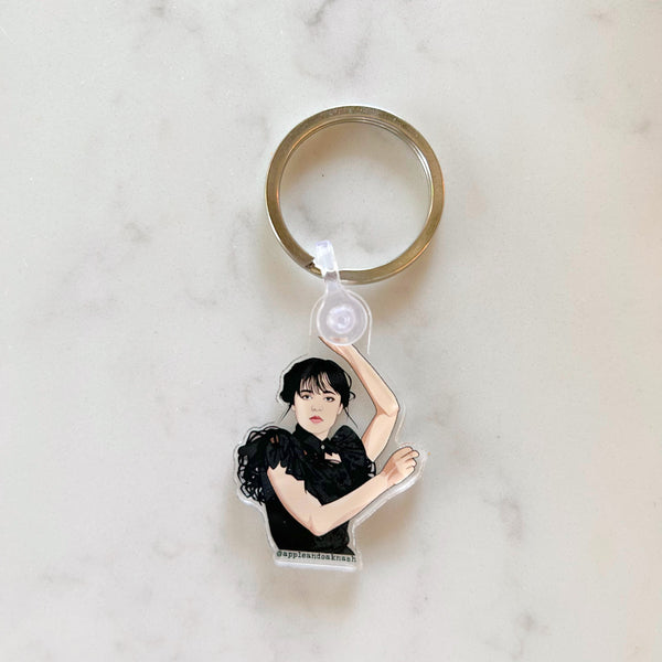 wednesday dancing key chain