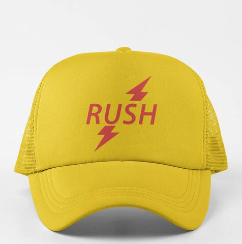 rush {popper} trucker hat