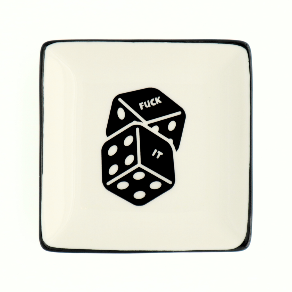 fuck it dice {square} trinket tray