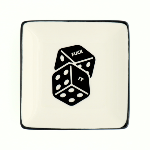 fuck it dice {square} trinket tray