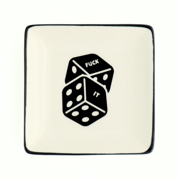 fuck it dice {square} trinket tray