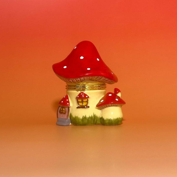 mushroom house trinket box