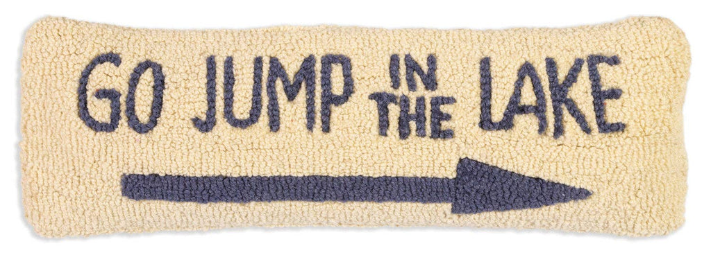 go jump in the lake throw pillow