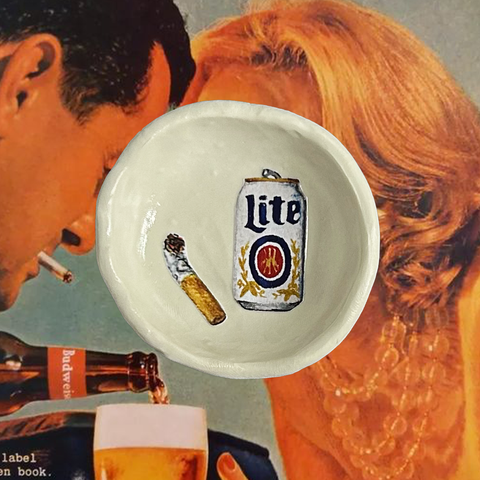 beer & cigarette trinket dish
