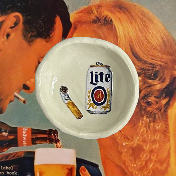 beer & cigarette trinket dish