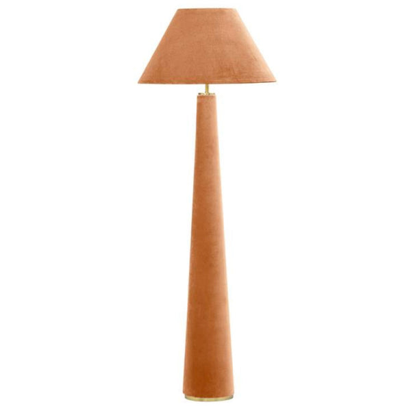 terracotta velvet floor lamp