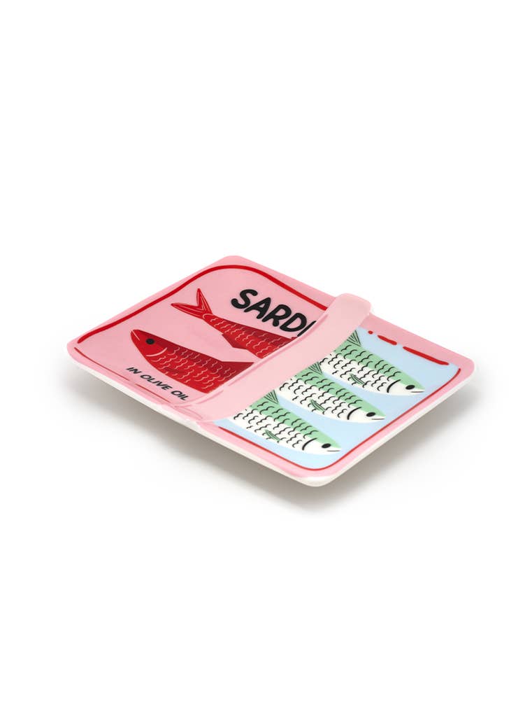 canned sardines ceramic tray