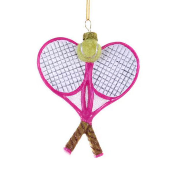 pink tennis racket ornament