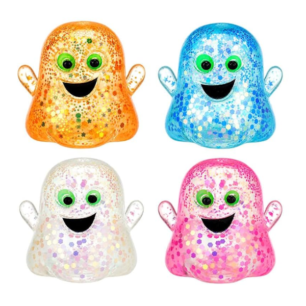 sparkly glitter ghost squishers