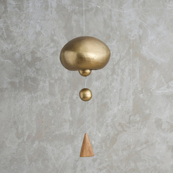 antique brass hanging bell {domed}