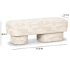 cream jacquard bench