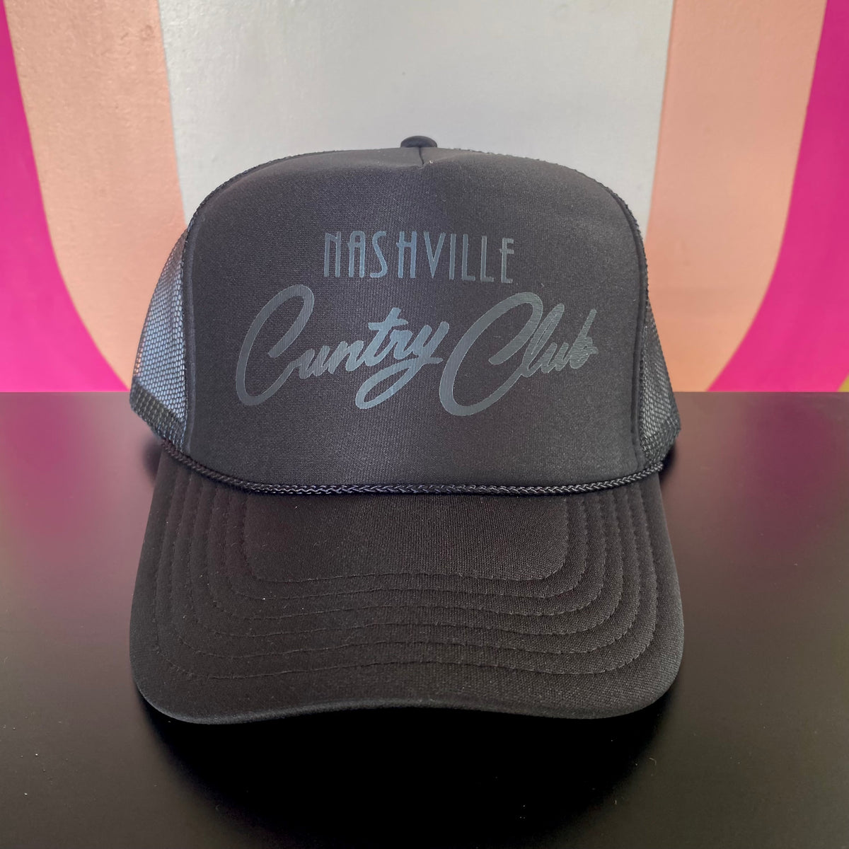 nashville cuntry club trucker hat