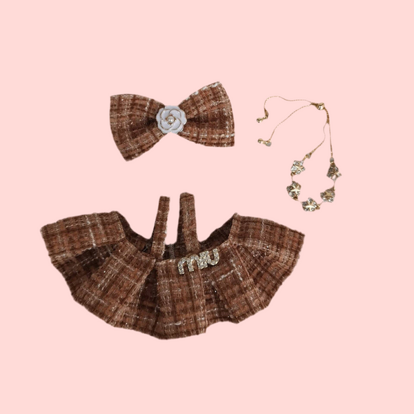 labubu designer khaki 3pc set