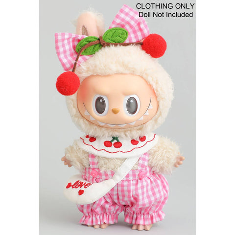 labubu pink 3pcs cherry outfit